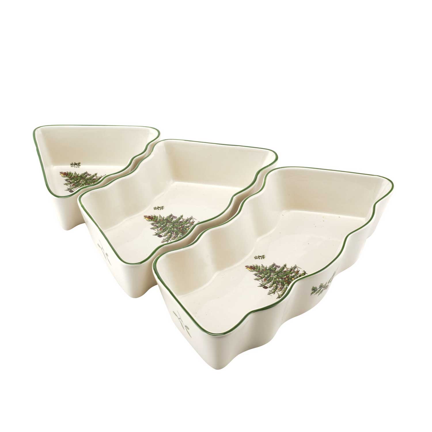 Christmas Tree 3 Piece Tree Dip Bowl Set image number null